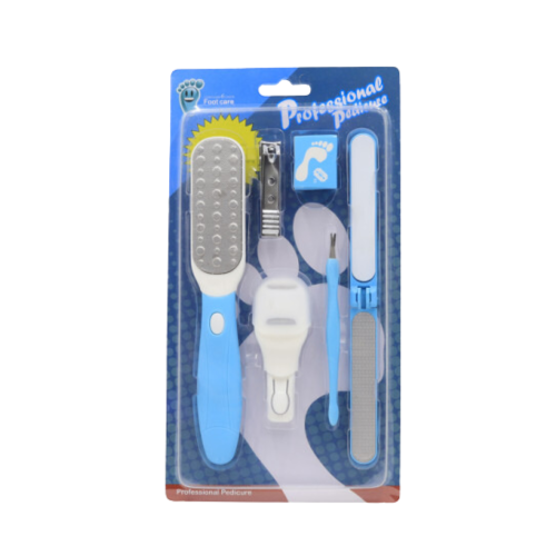 Professional Pedicure Set, 6-Piece Foot Care Tool Kit with Nail File, Foot Files, Scissors and Blades