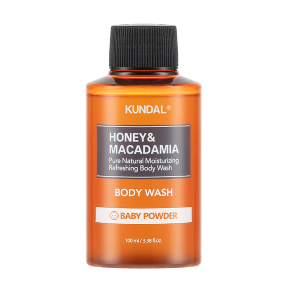 Kundal Honey and Macadamia Moisturizing Body Wash Gentle Cleansing Baby Powder Scent 100 ml