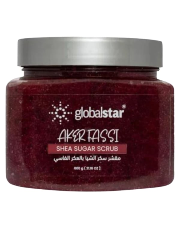 Global Star Shea Sugar & Aker Fassi Body Scrub, Exfoliating Formula, 600 g
