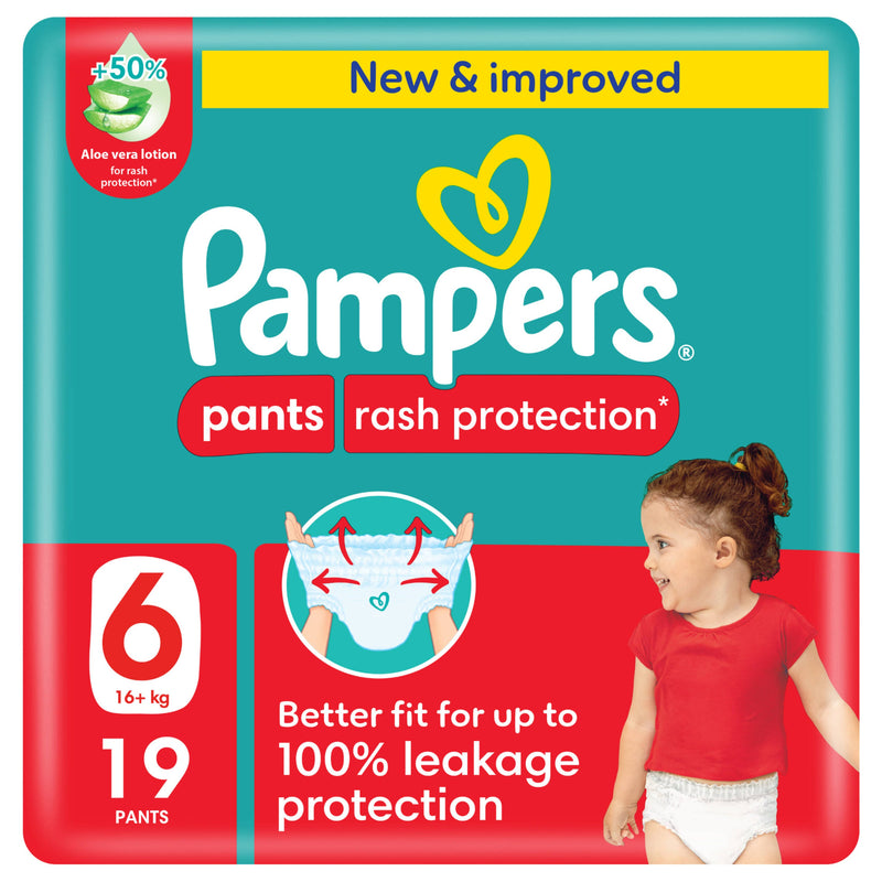 Pampers Pants Size 6 Pull-On Diapers Leak Protection 19 Pants