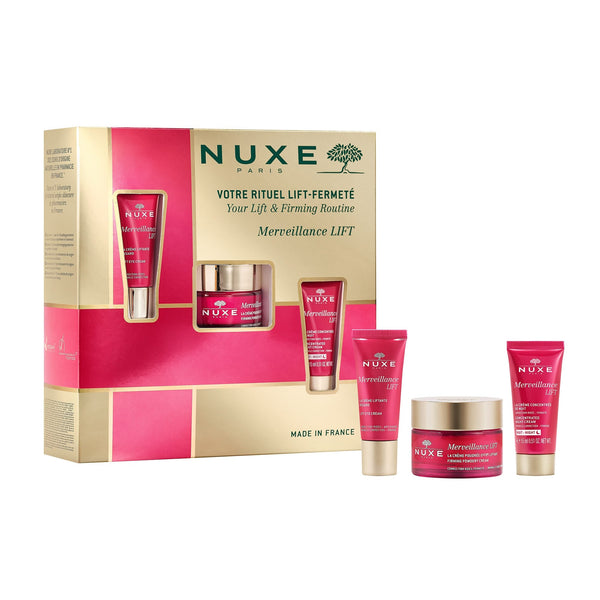 Nuxe Merveillance Lift Firming Skincare Set Powdery Cream Eye Cream Night Cream 50ml + 15ml + 15ml