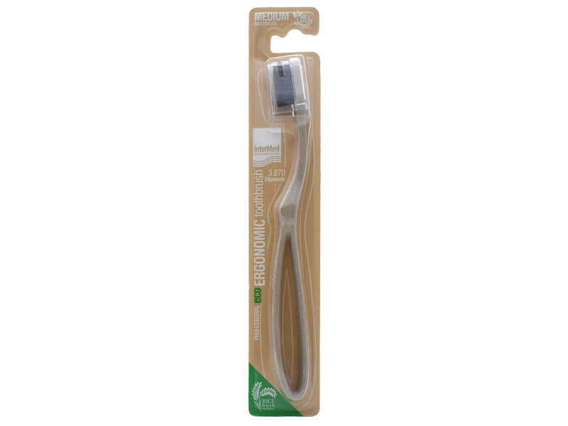 INTERMED Eco Ergonomic Toothbrush Rice Husk Medium