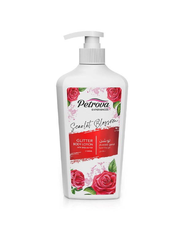 PETROVA Glitter Body Lotion Scarlet Blossom Shea Butter 500ml