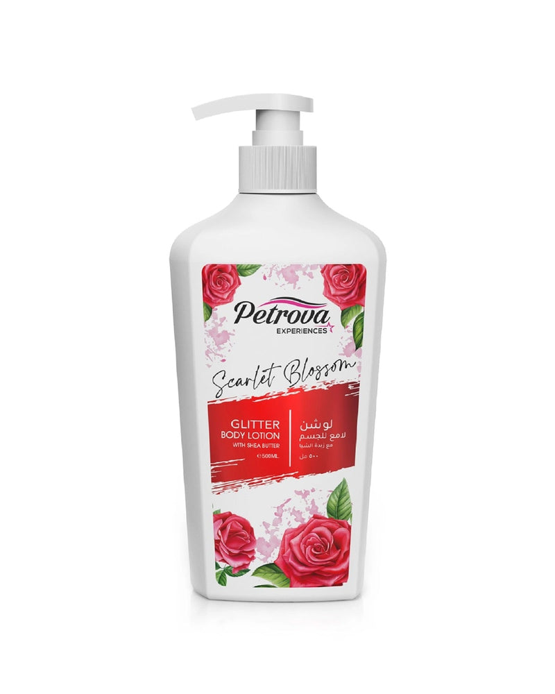 PETROVA Glitter Body Lotion Scarlet Blossom Shea Butter 500ml