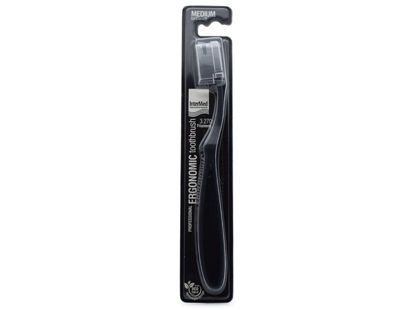 Intermed Ergonomic Toothbrush Medium Black