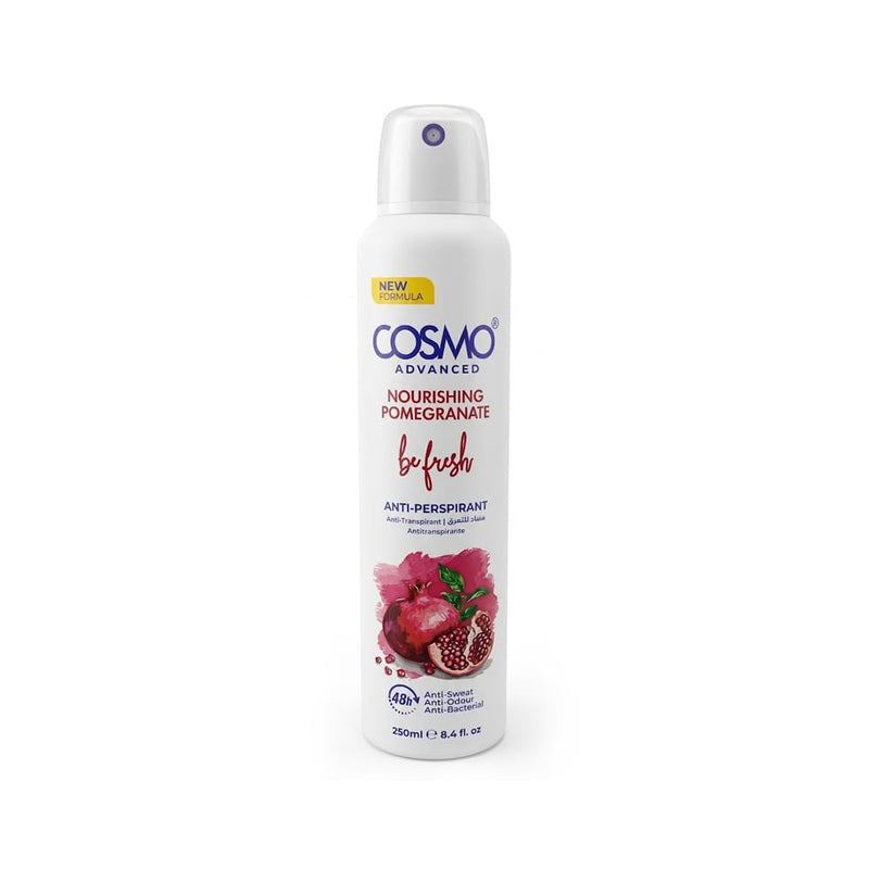 Cosmo Advanced Be Fresh Antiperspirant Spray Clinical Strength Sweat Protection Pomegranate 250 ml