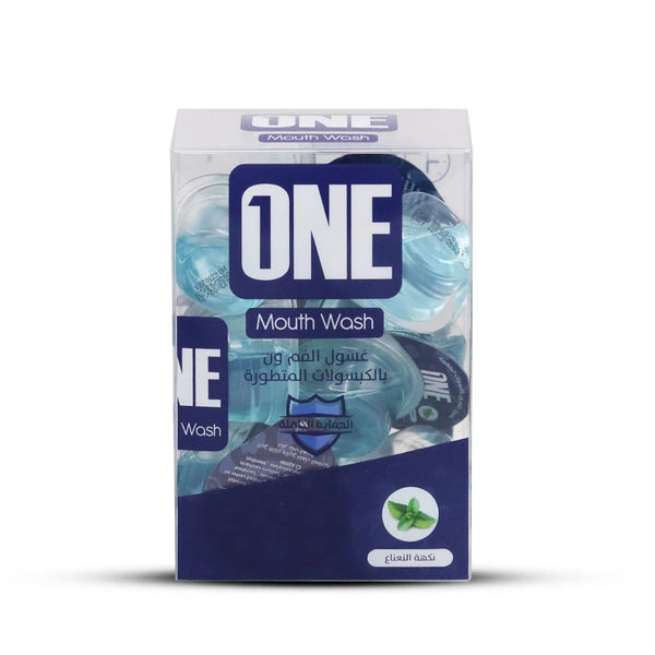 ONE Mouth Wash Capsules Alcohol-Free Mint Flavor 20 Capsules x 15 ml