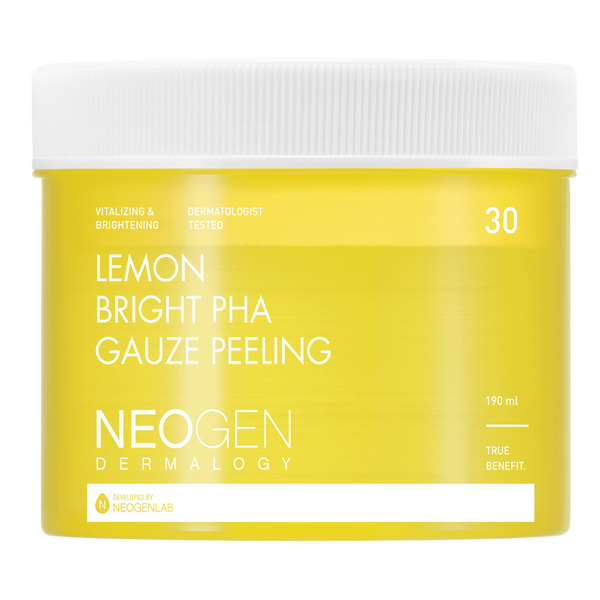 Neogen Dermalogy Lemon PHA Gauze Peeling Pads, 3-Pad Set, Cotton Exfoliating Pads