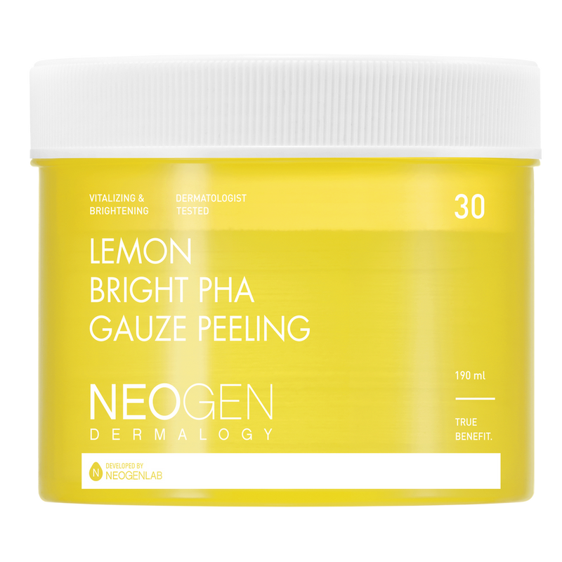 Neogen Dermalogy Lemon PHA Gauze Peeling Pads, 3-Pad Set, Cotton Exfoliating Pads