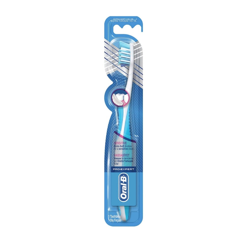 Oral-B Pro-Expert Ultra-Soft Manual Toothbrush for Sensitive Teeth, Ergonomic Handle