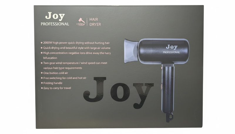 Joy Hair Dryer Ionic Hair Dryer with Adjustable Heat and Airflow Settings