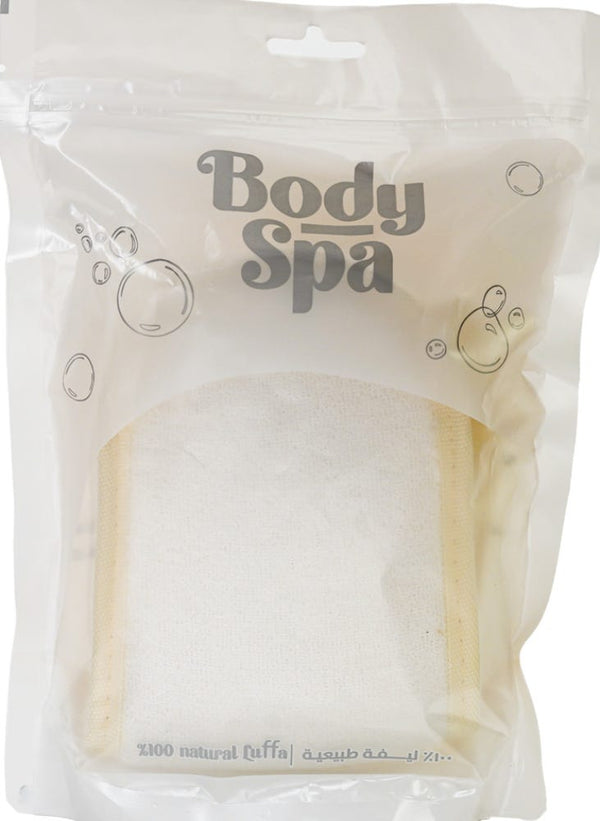 Body Spa Natural Egyptian Loofah Back Scrubber, Long Handle, 1 Piece