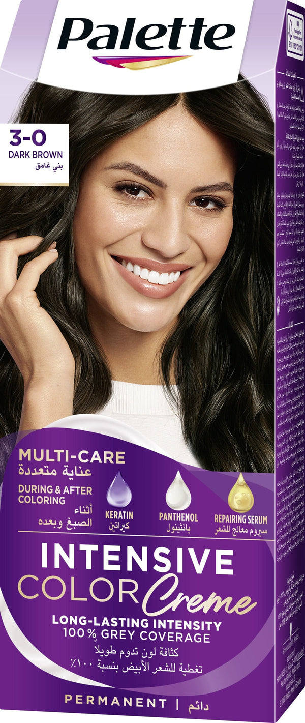 Palette Intensive Color Creme Permanent Hair Dye Dark Brown 3-0