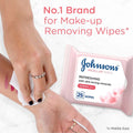 Johnson's Fresh Hydration Micellar Cleansing Wipes with Rose Water, Normal Skin, 25 Wipes