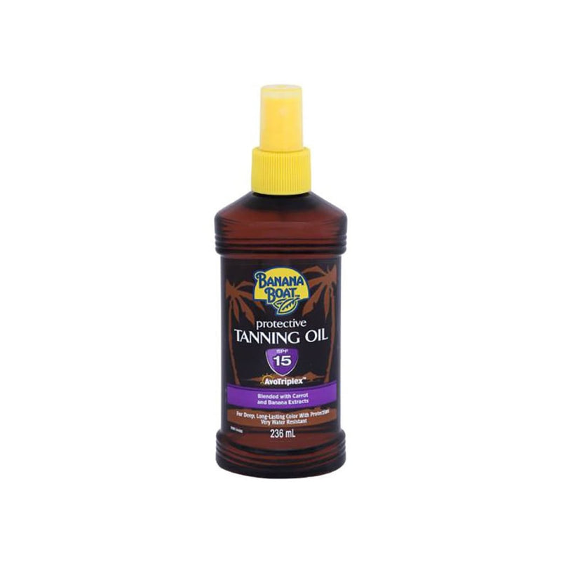 Banana Boat Protective Tanning Oil SPF 15 Broad-Spectrum UVA/UVB 236 ml