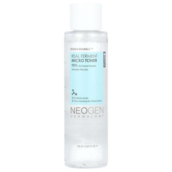 Neogen Dermalogy Real Ferment Micro Toner, Hydrating Exfoliating Facial Toner, 90% Bio Ferment Complex, 150ml