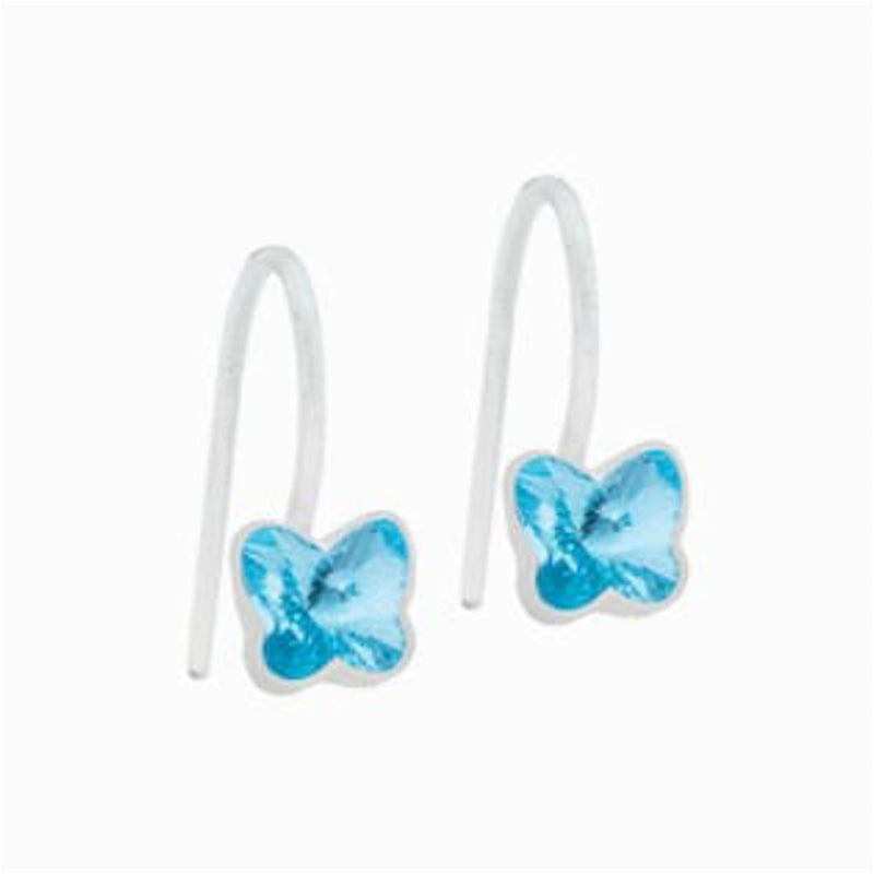 Blomdahl Butterfly Aquamar Hypoallergenic Earrings