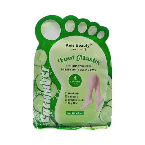 Kiss Beauty Cucumber Foot Peeling Mask, Exfoliating Sock Treatment
