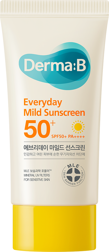 Derma:B Everyday Mild Sunscreen Cream SPF50+ PA++++ Zinc Oxide 50ml