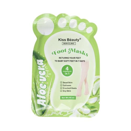 Kiss Beauty Aloe Vera Foot Peeling Mask, Smoothing Sock Treatment