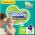 Baby Joy Size 4+ Disposable Diapers Soft Absorbent Leak Protection 10 Pack