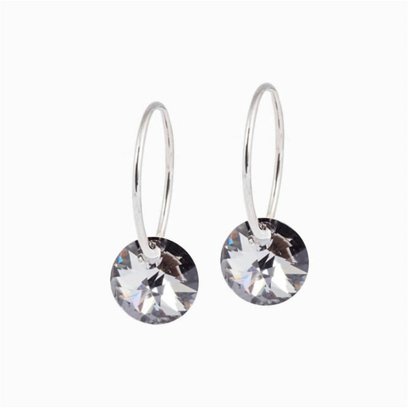 Blomdahl Round Crystal Earrings Hypoallergenic Lightweight Design