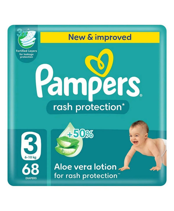 Pampers Baby Diapers Taped Fastening Size 3, 68 Diapers