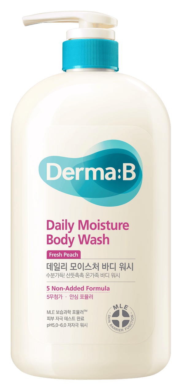 Derma:B Daily Moisture Body Wash Gel Moisturizing Fresh Peach 1000ml