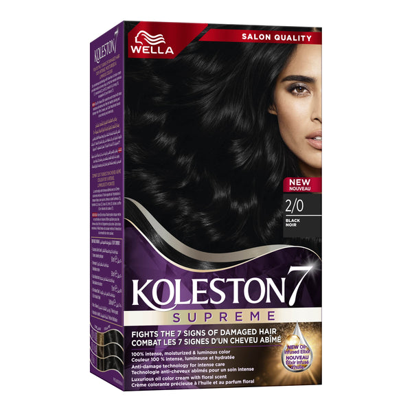 Wella Koleston Hair Color Cream Kit Natural Black 2/0