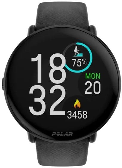 Polar Ignite 3 Smart Fitness & Wellness Watch Heart Rate Sleep Tracking Night Black S-L