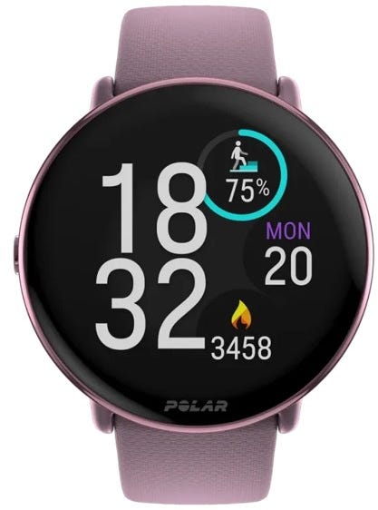 Polar Ignite 3 Smart Fitness & Wellness Watch Purple Dusk S-L