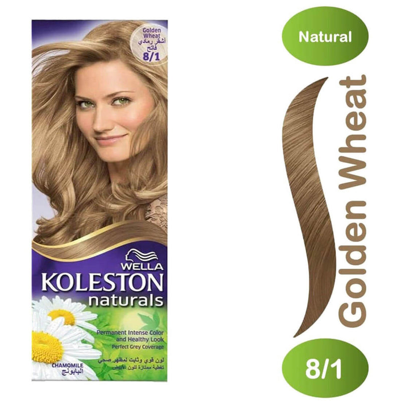 Koleston Naturals Hair Color Cream Golden Wheat 8/1 Semi-Kit