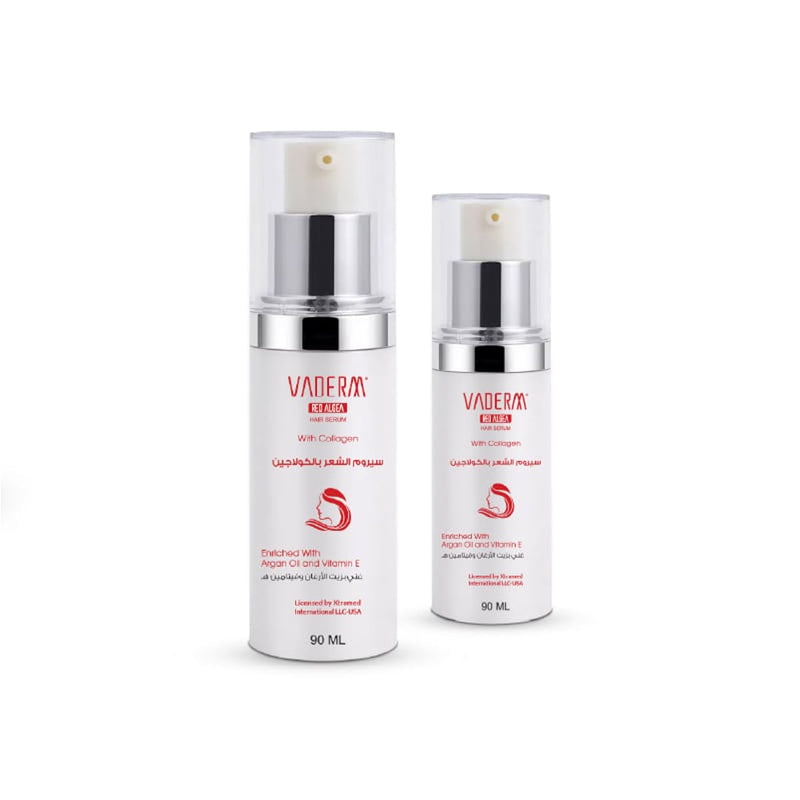 VADERM Hair Serum with Collagen, Argan Oil and Vitamin E, Frizz Control, 90 ml