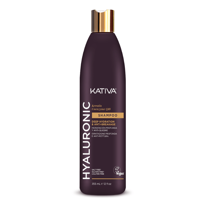 Kativa Hyaluronic Shampoo Liquid Sulfate-Free with Keratin and Coenzyme Q10 355 ml