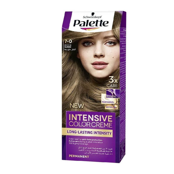Palette Intensive Color Creme Permanent Hair Color 3x Care Formula Medium Blonde 7-0
