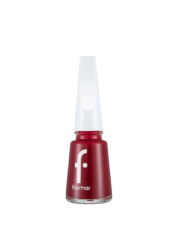 Flormar Nail Polish Dark Red 406 Rich Color Chip-Resistant Formula