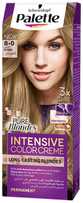 Schwarzkopf Palette Intensive Color Creme Cream Hair Color Keratin Panthenol Light Blonde 8-0