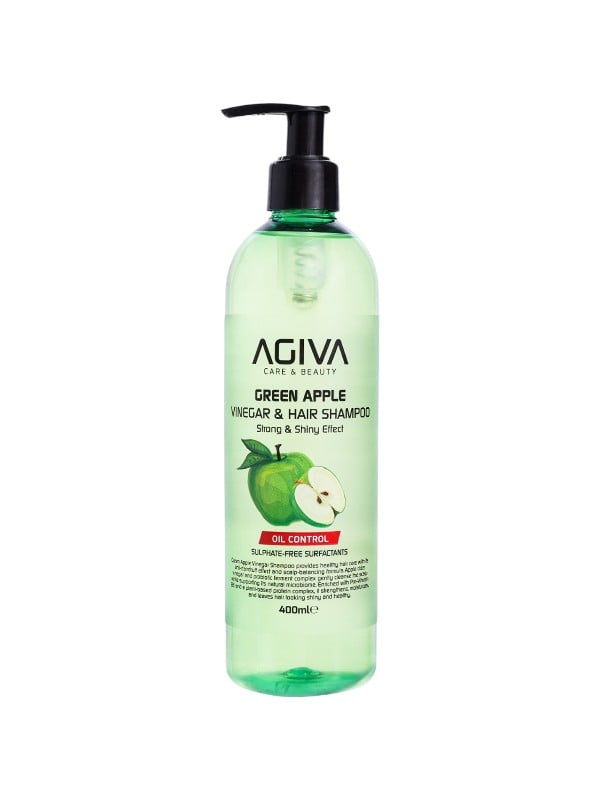 AGIVA Green Apple Vinegar Shampoo Sulphate-Free Oil Control Hair Shine 400 ml