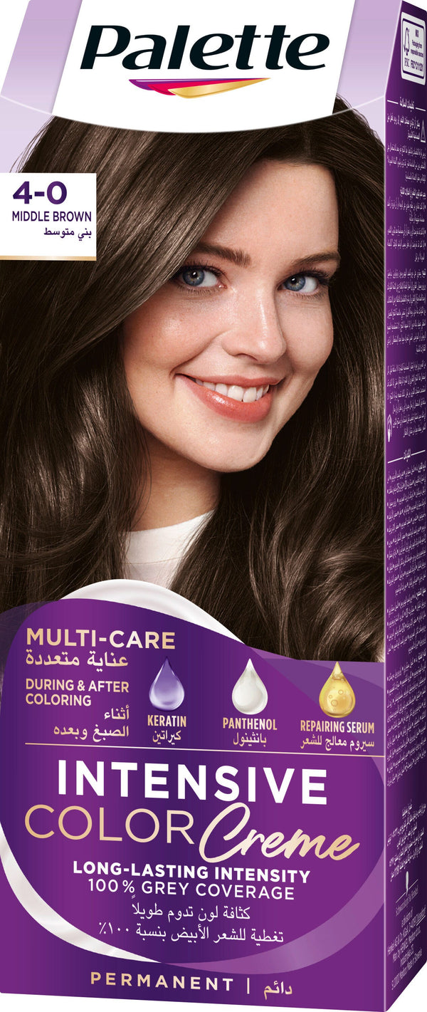 Palette Intensive Color Cream Hair Dye Middle Brown 4-0