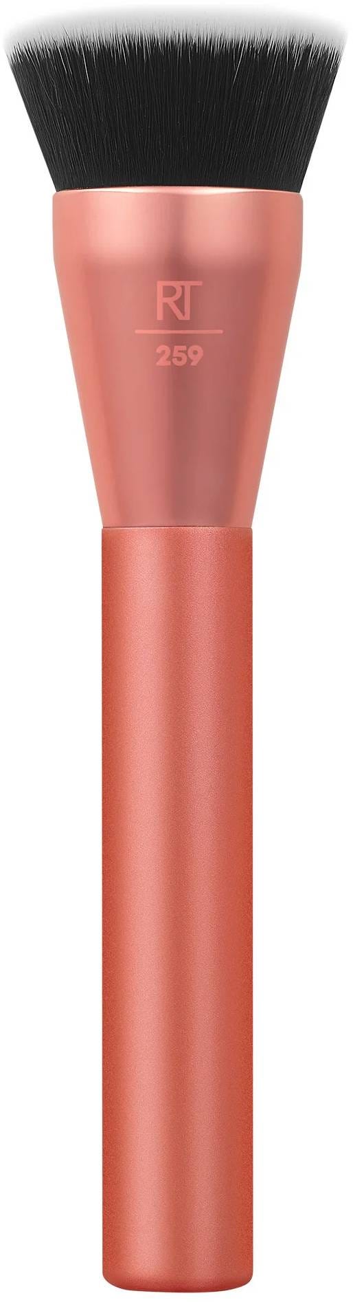 Real Techniques Glow Round Base Makeup Brush 259 Flat-Top Vegan Brush, 1 Pc