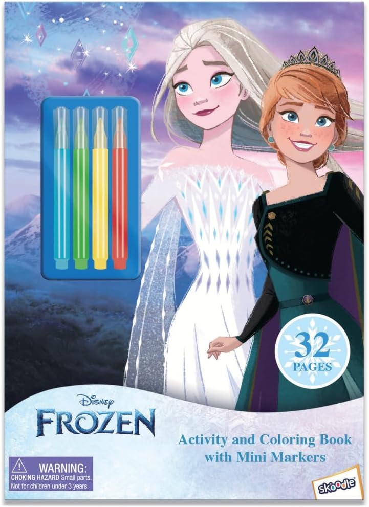 Disney Frozen Activity and Coloring Book with 9 Mini Markers