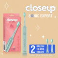 Closeup Sonic Expert Rechargeable Electric Toothbrush Sonic Wave Green 1 Pack