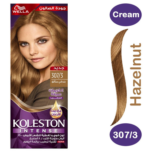 Koleston Hair Color Creme Kit Cream Permanent Color with Developer Hazelnut 307/3