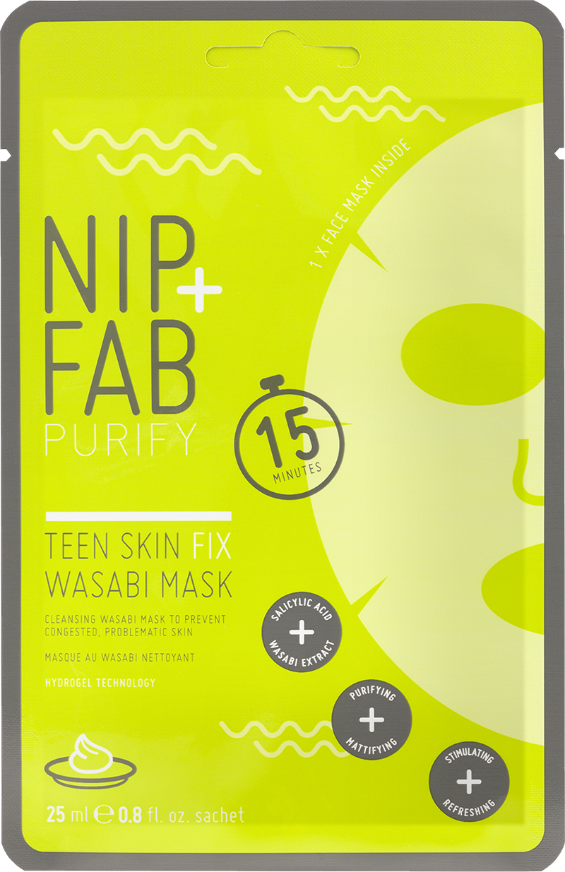 Nip+Fab Teen Skin Fix Wasabi Sheet Face Mask with Salicylic Acid