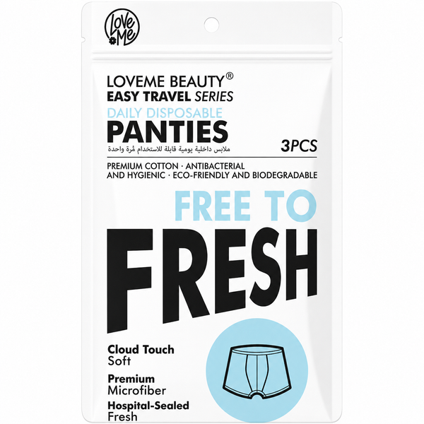 Love Me Beauty Disposable Panties Soft Cotton Travel 3 Pieces