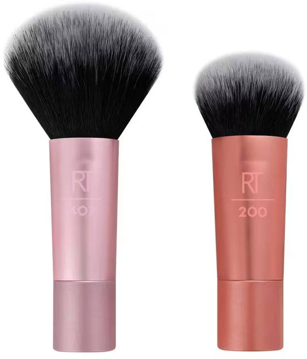 Real Techniques Mini Brush Duo Makeup Brushes Synthetic Vegan Bristles 2 Pieces