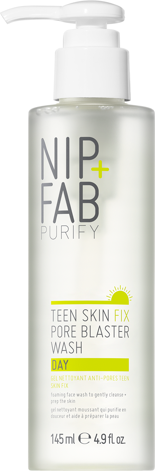 Nip+Fab Teen Skin Fix Purify Pore Blaster Micellar Gel Cleanser Niacinamide Wasabi Extract 145 ml