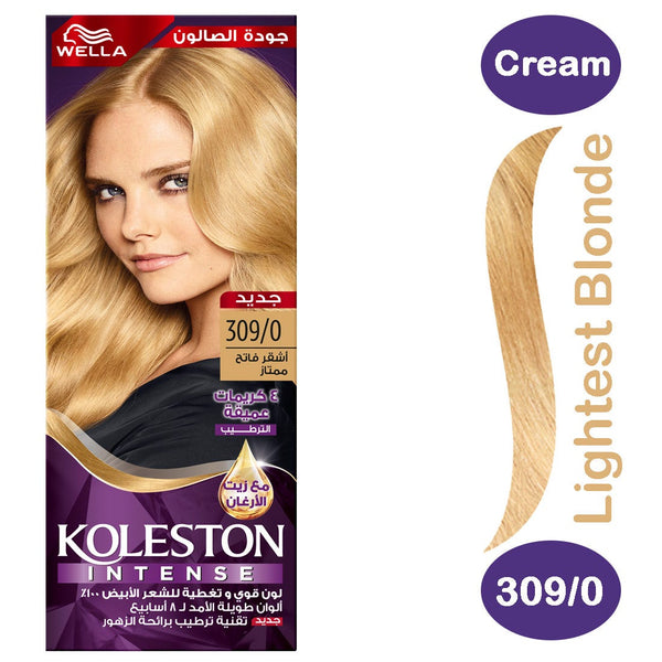 Koleston Lightest Blonde Hair Color Cream 309/0 with Developer