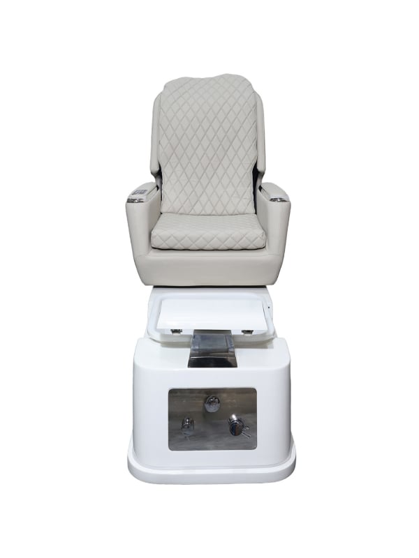 Salon System G2213 Massage Chair with Jacuzzi Tub, Built-In Massage System, Light Beige and White