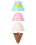 Skip Hop Zoo Sweet Scoops Ice Cream Pretend Play Set, Color-Change Toppings, 10 Pieces